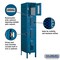 Salsbury Industries 4 Tier Vented Locker, 12"Wx66"Hx18"D, 4 Door, Blue, Unassembled 74158BL-U - alternate 4